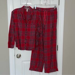 Victorias Secret Plaid Flannel Pajama Set
